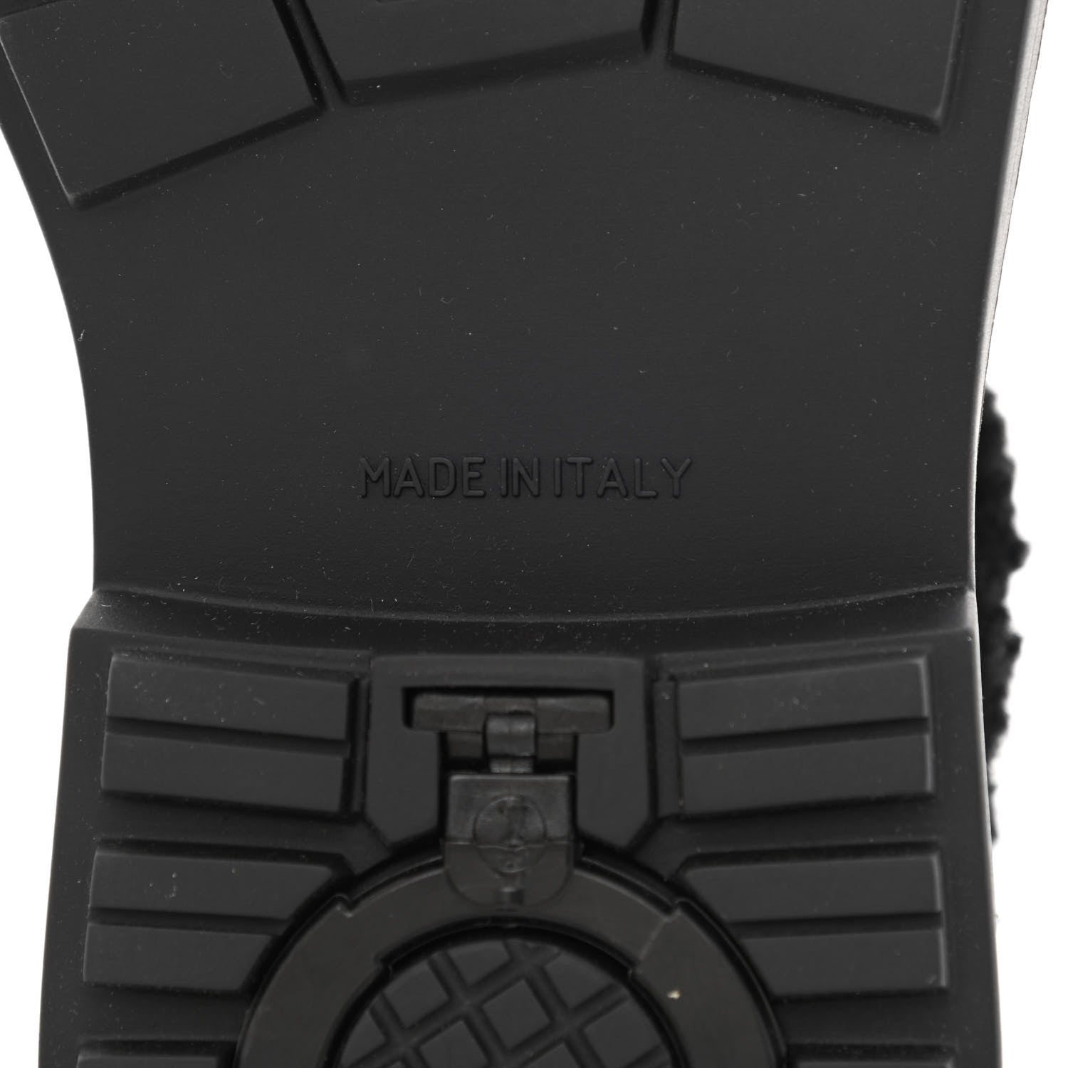 Chanel Calfskin Shearling CC Lace Up Boots 35 Black White 7 of 9