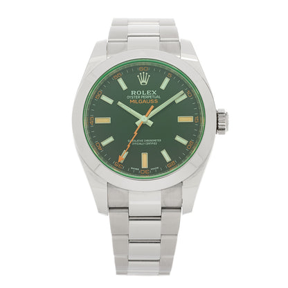 Rolex Stainless Steel 40mm Oyster Perpetual Milgauss Watch Intense Black 116400GV 1 of 5