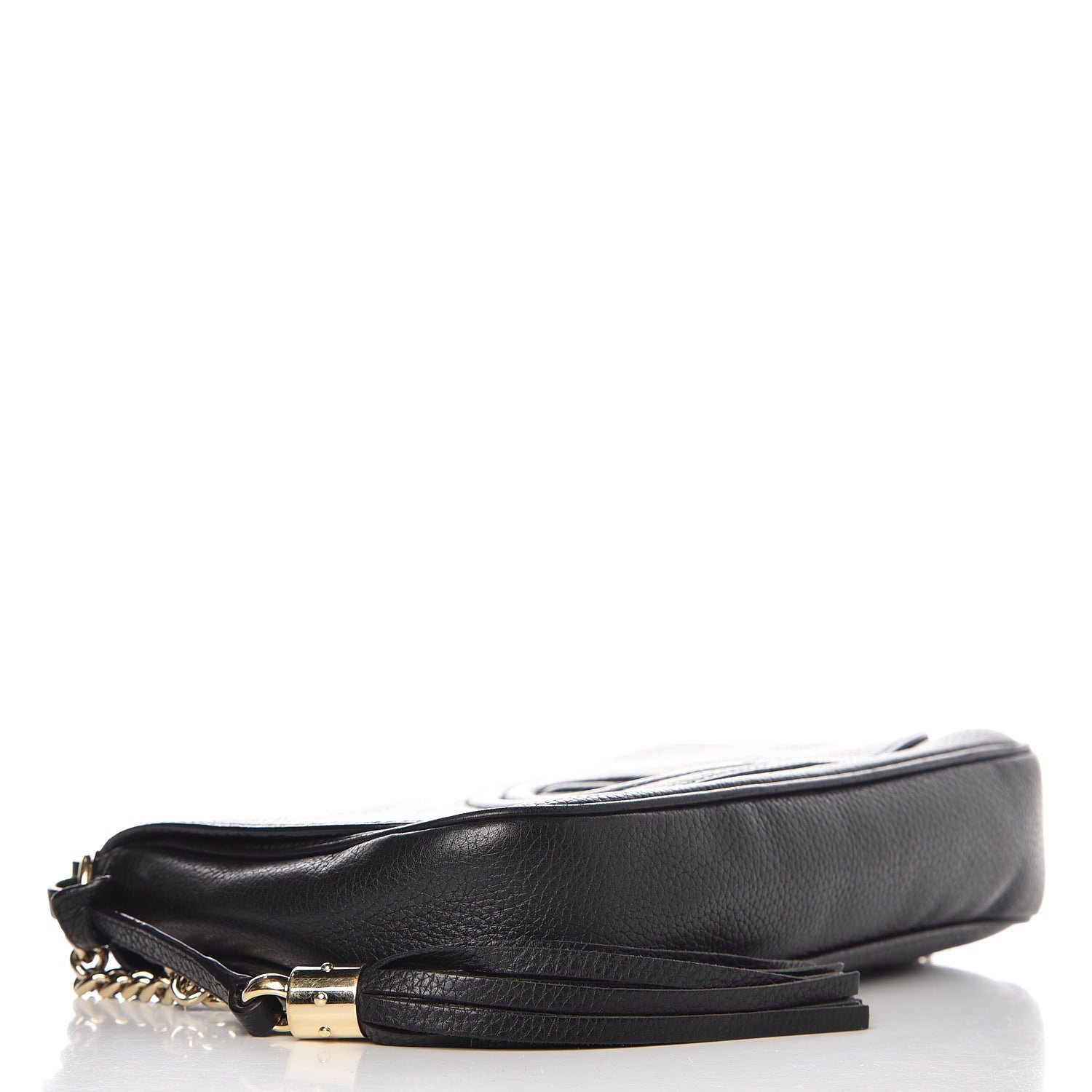 Gucci Pebbled Calfskin Medium Soho Flap Crossbody Black 4 of 7