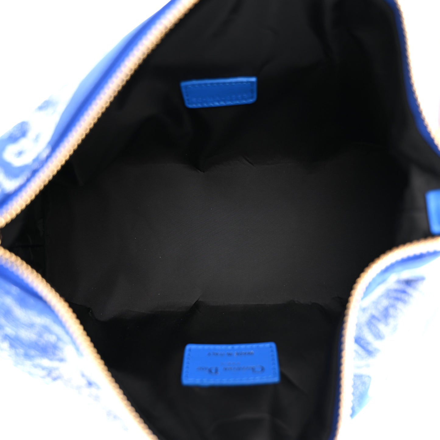 Technical Fabric Toile De Jouy DiorTravel Nomad Pouch Fluorescent Blue