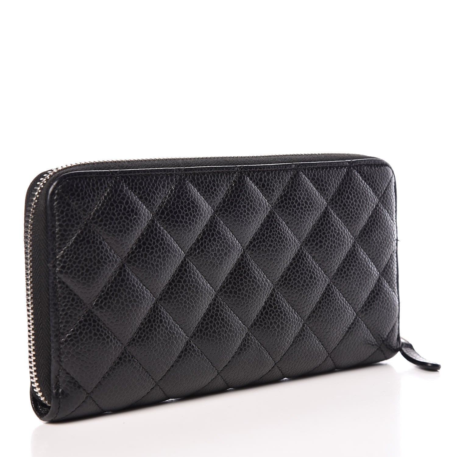 Chanel Caviar Quilted Large Gusset Zip Around Wallet Black 3 of 11