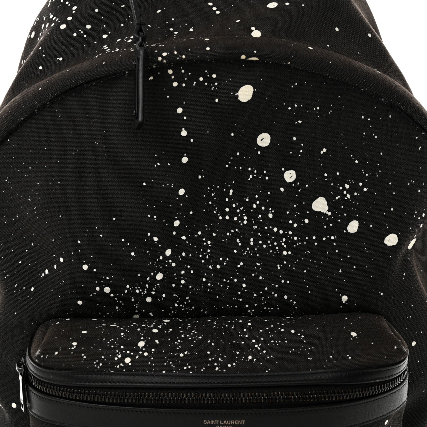 Saint Laurent Canvas City Backpack Black White 8 of 10