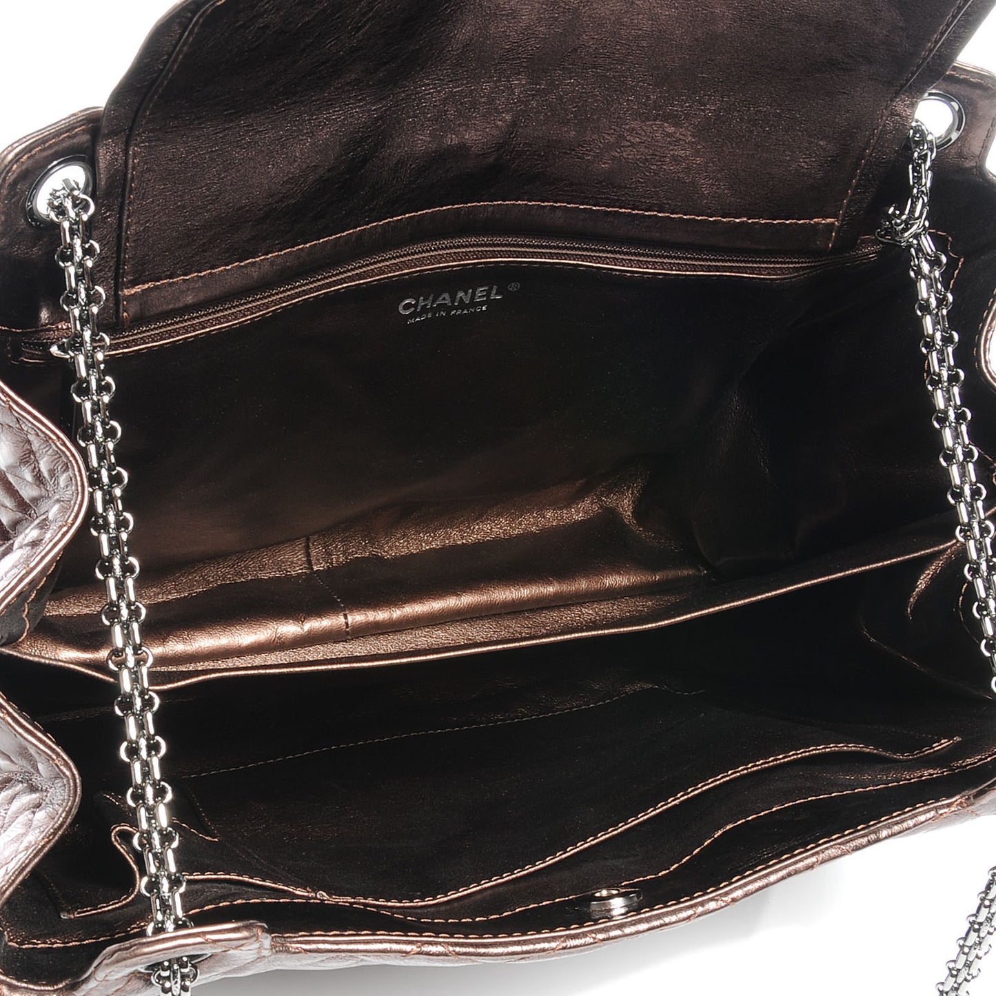 Aged Calfskin Reissue 2.55 Accordion Flap Bronze