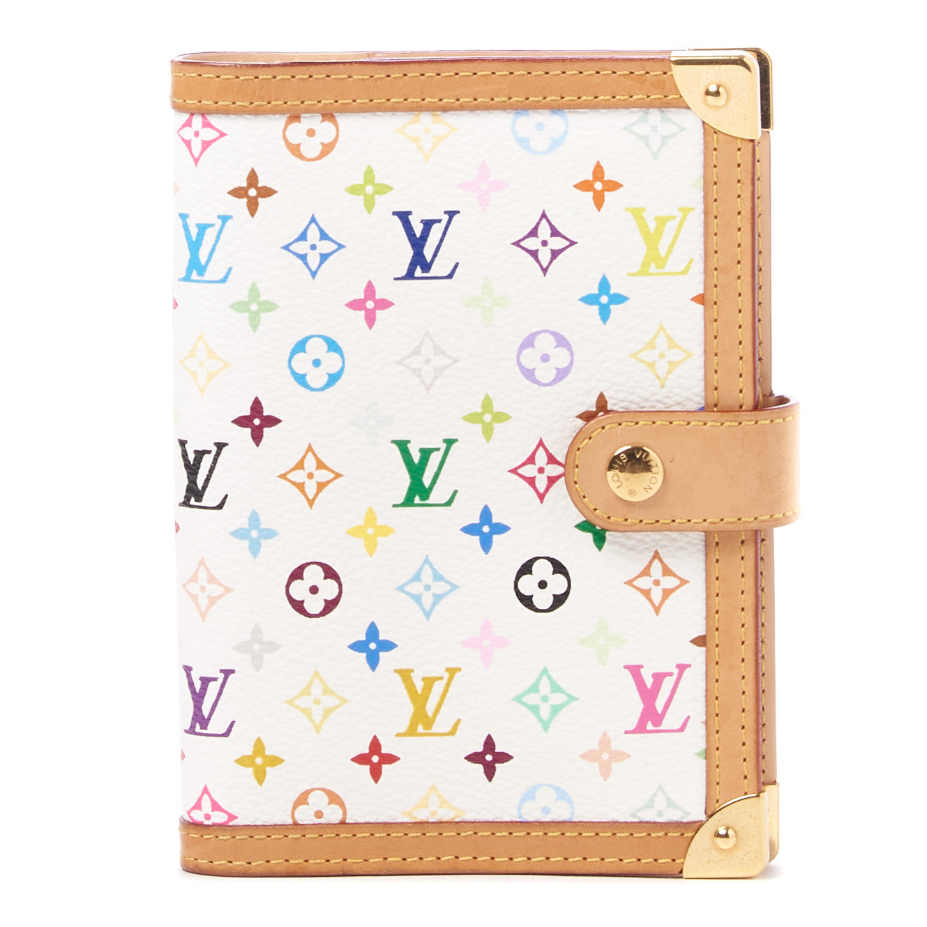 Monogram Multicolor Small Ring Agenda Cover White