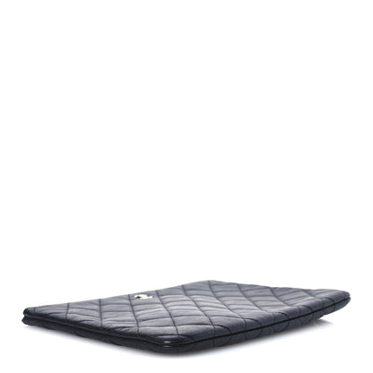 Chanel Lambskin Quilted Medium Cosmetic Case Black 4 of 9