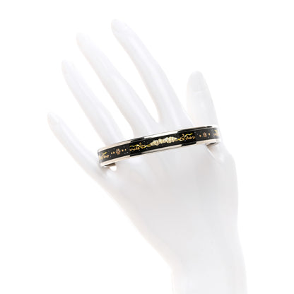 Hermes Enamel Printed Celestial Mythology Narrow Bracelet 70 Black 2 of 4