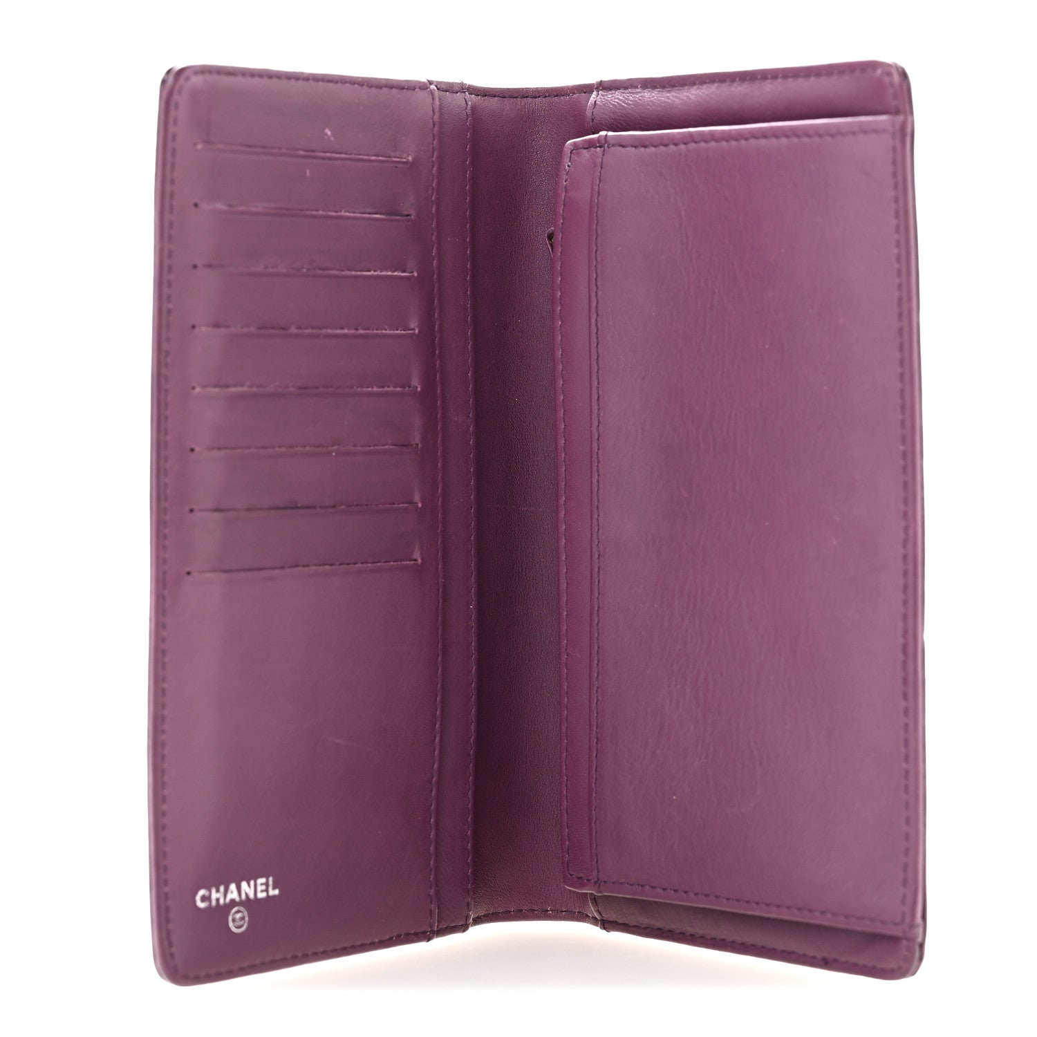 Chanel Patent Coco Cabas Yen Wallet Purple 5 of 11