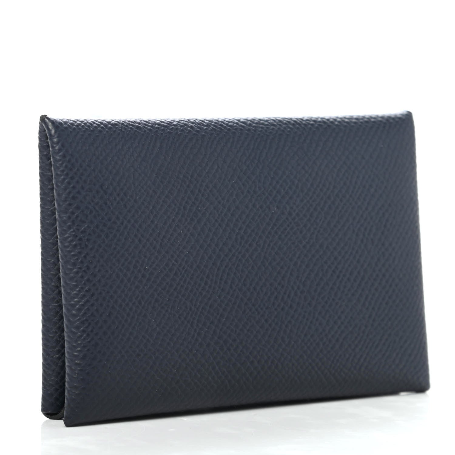 Hermes Epsom Verso Calvi Card Case Bleu Indigo Vert Amande 2 of 4