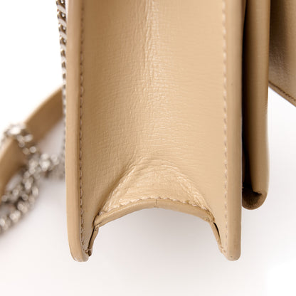Saint Laurent Calfskin Monogram Sunset Chain Wallet Nude Powder 13 of 14