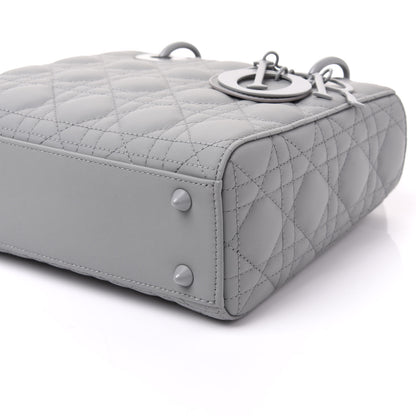 Christian Dior Ultra Matte Calfskin Cannage Small My ABCDior Lady Dior Gray 6 of 9