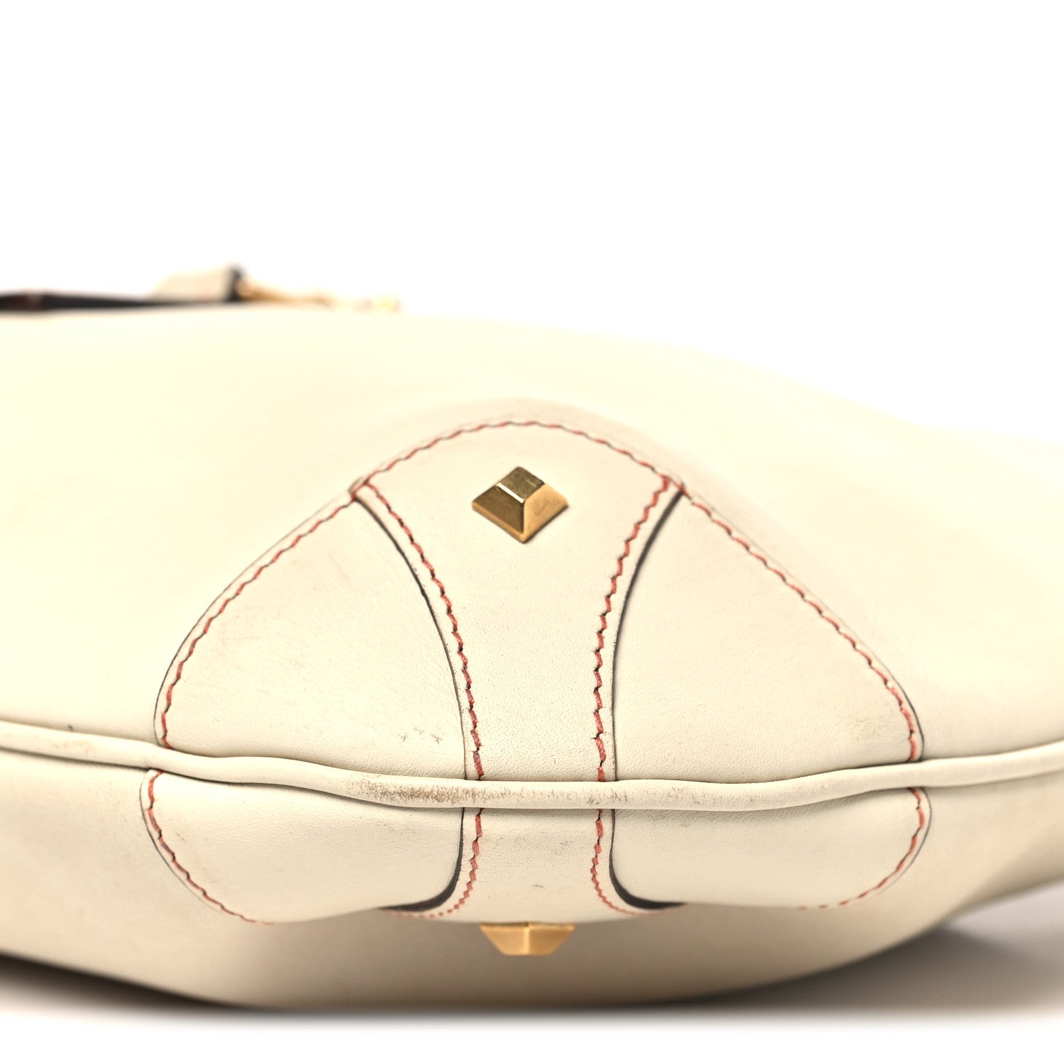 Gucci Calfskin Piston Lock Jackie O Hobo White 10 of 12