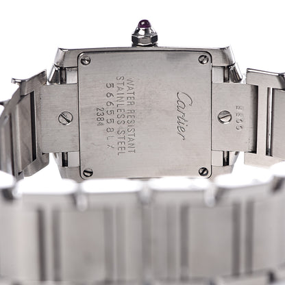 Cartier Stainless Steel 20mm Tank Francaise Quartz Watch Raspberry 5 of 8