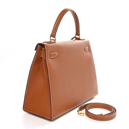 Hermes Courchevel Kelly Sellier 28 Gold 2 of 11
