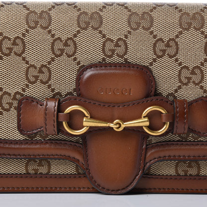 Gucci Monogram Lady Web Convertible Wallet Beige Cuir 8 of 11