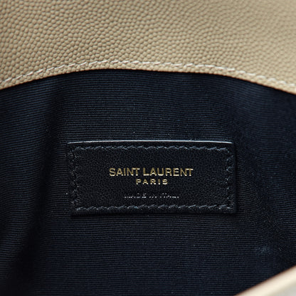 Saint Laurent Grain De Poudre Uptown Pouch Dark Latte 6 of 8