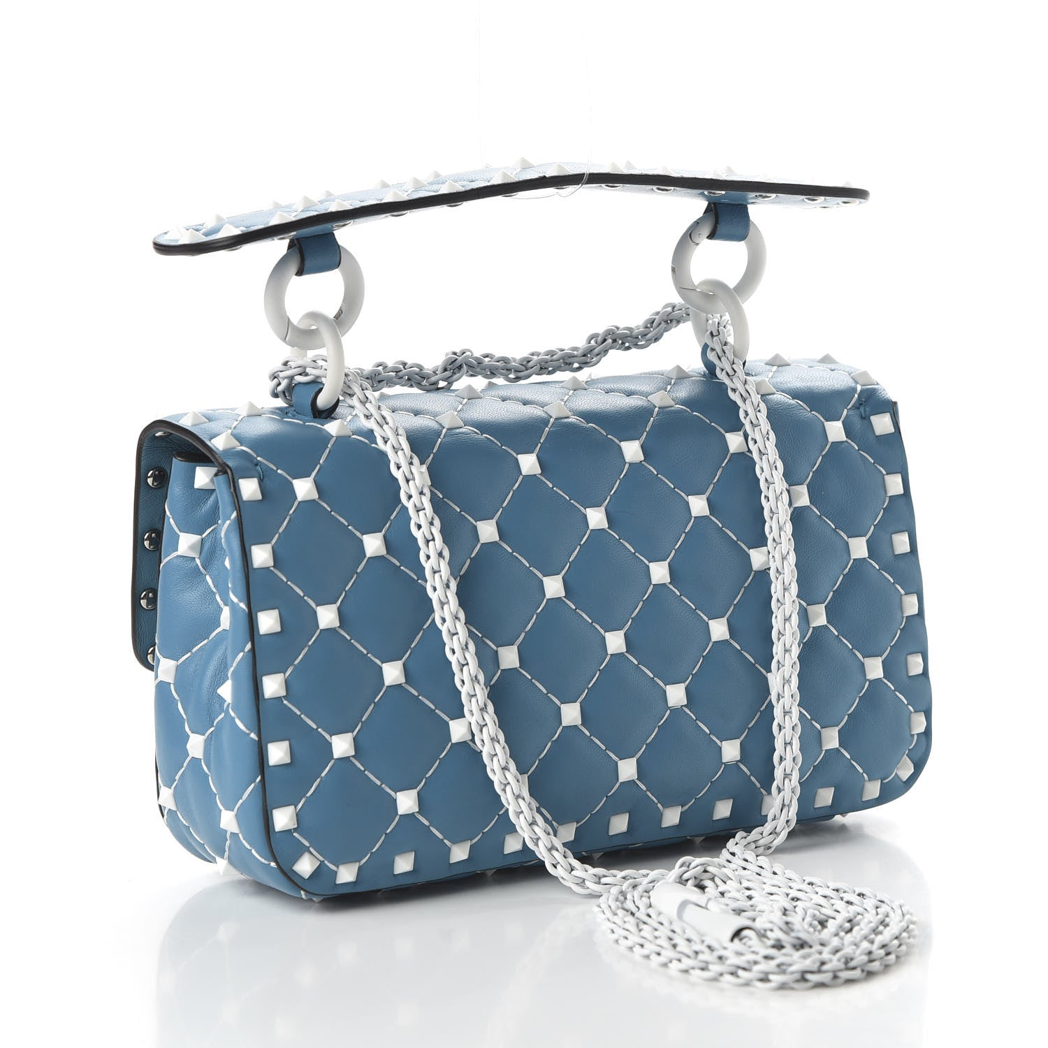 Valentino Garavani Nappa Small Free Rockstud Spike Shoulder Bag Cerulean 2 of 8