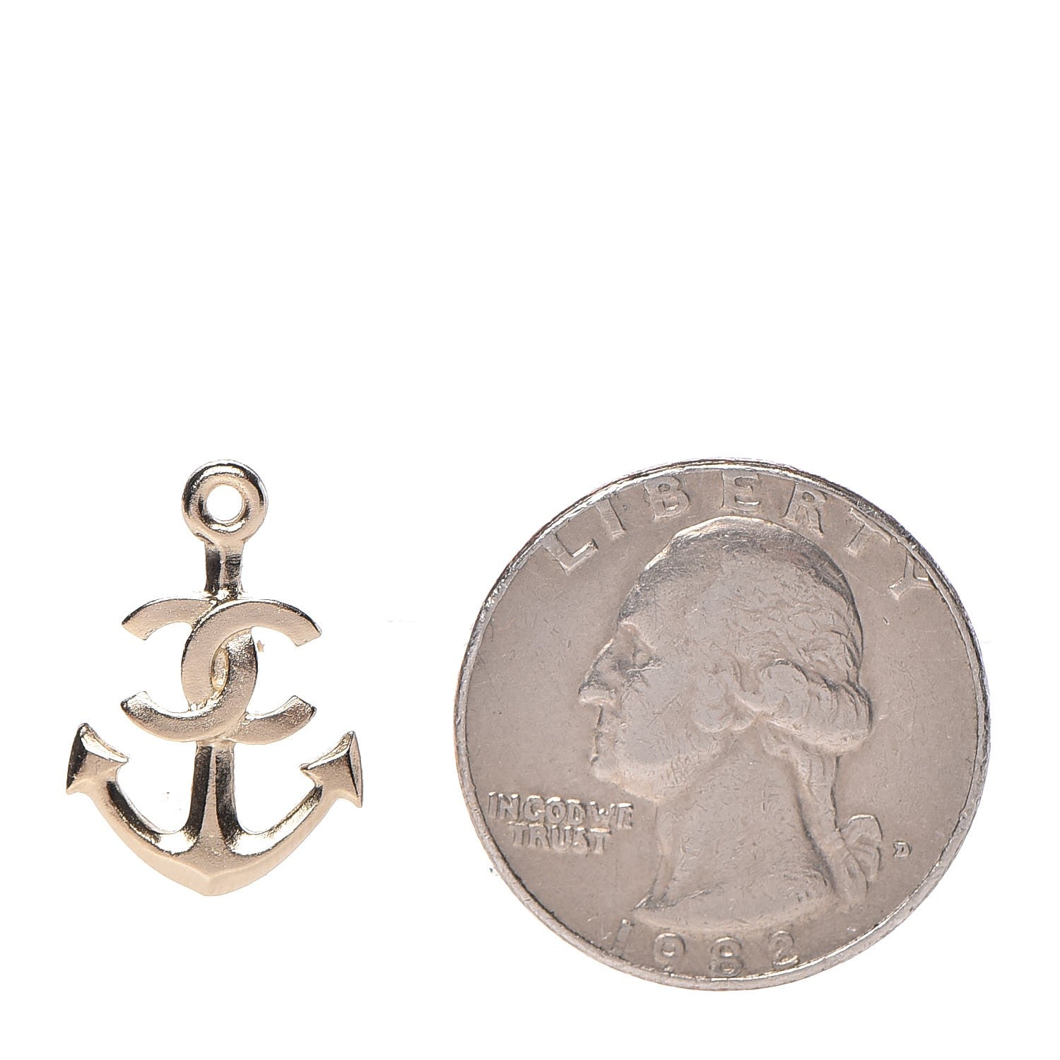 Chanel Metal Anchor CC Earrings Gold 2 of 5