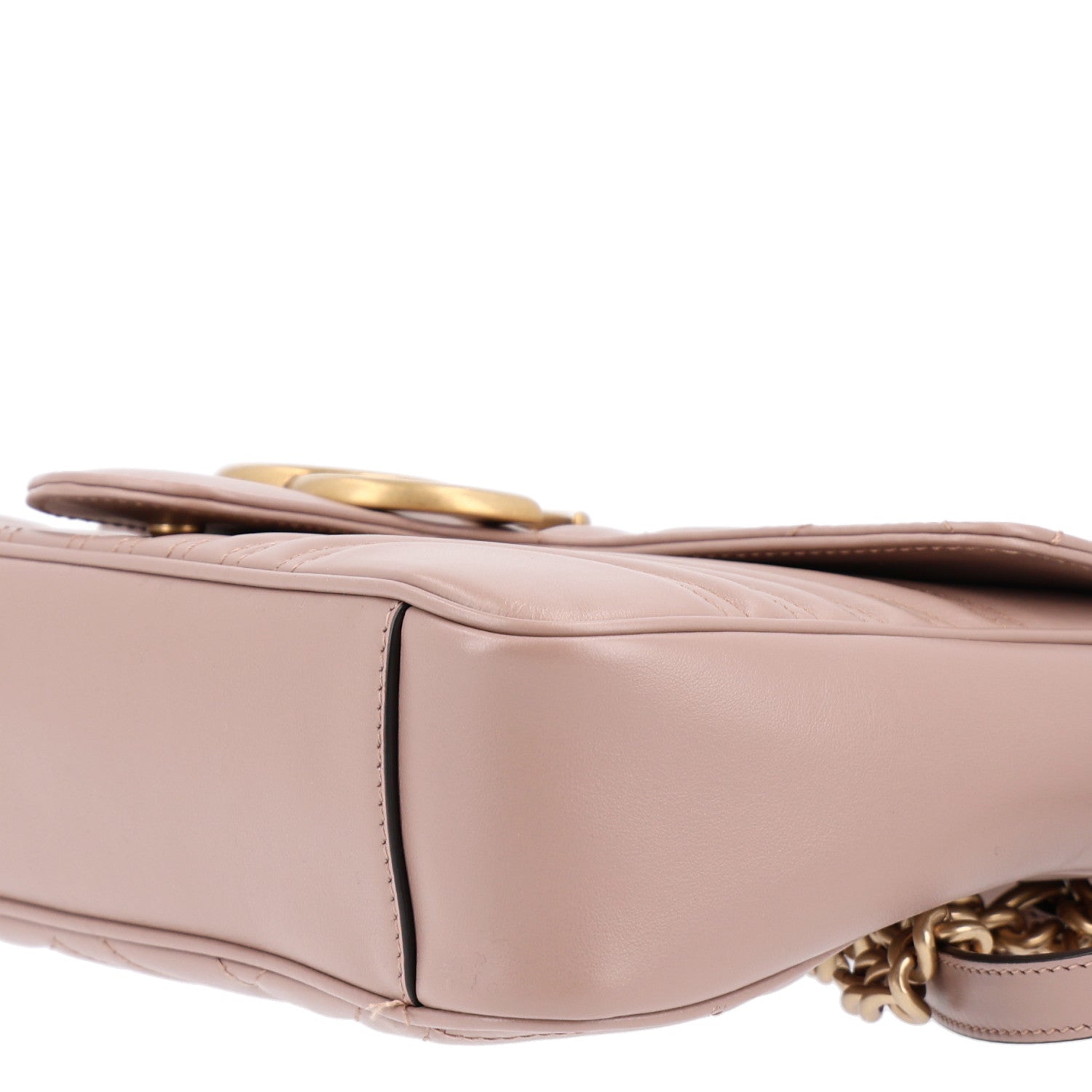Gucci Calfskin Matelasse Medium GG Marmont Shoulder Bag Porcelain Rose 10 of 10