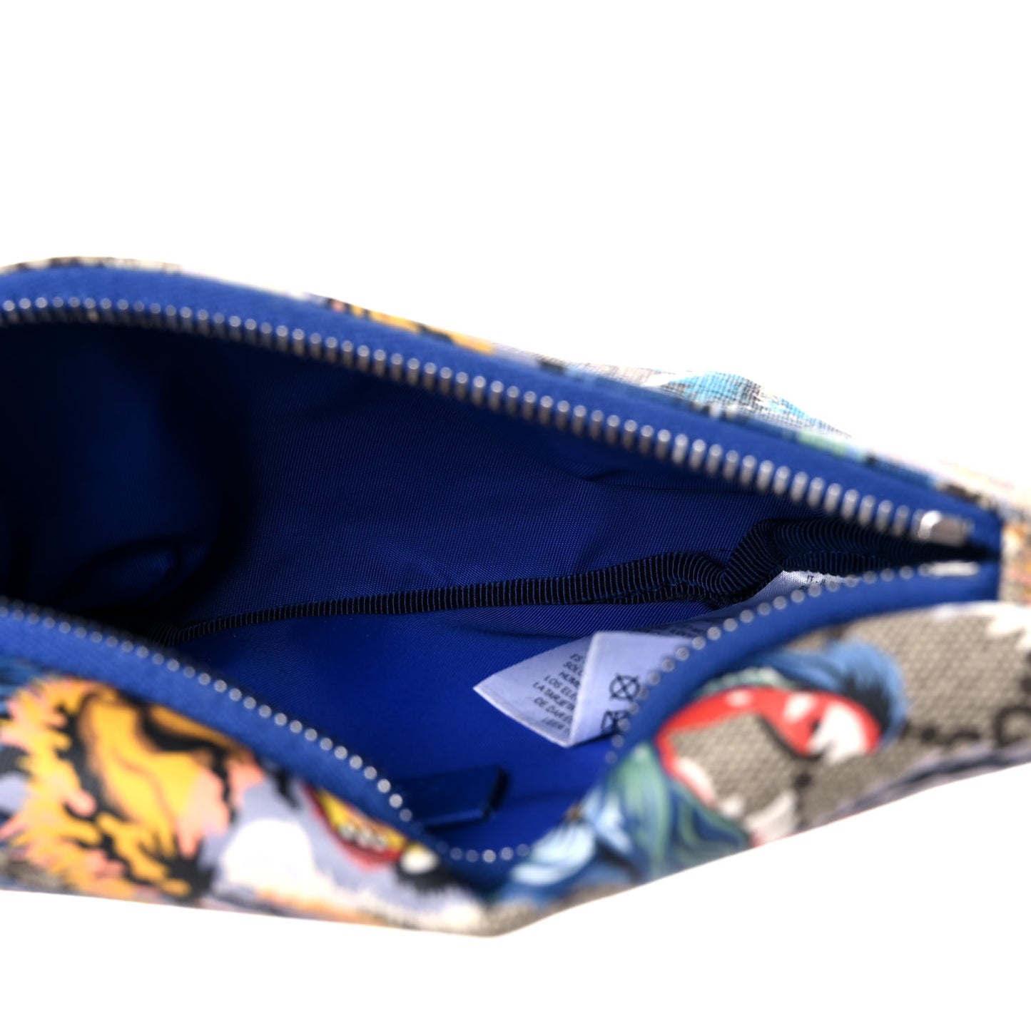GG Supreme Monogram Angry Cat Print Childrens Belt Bag Multicolor