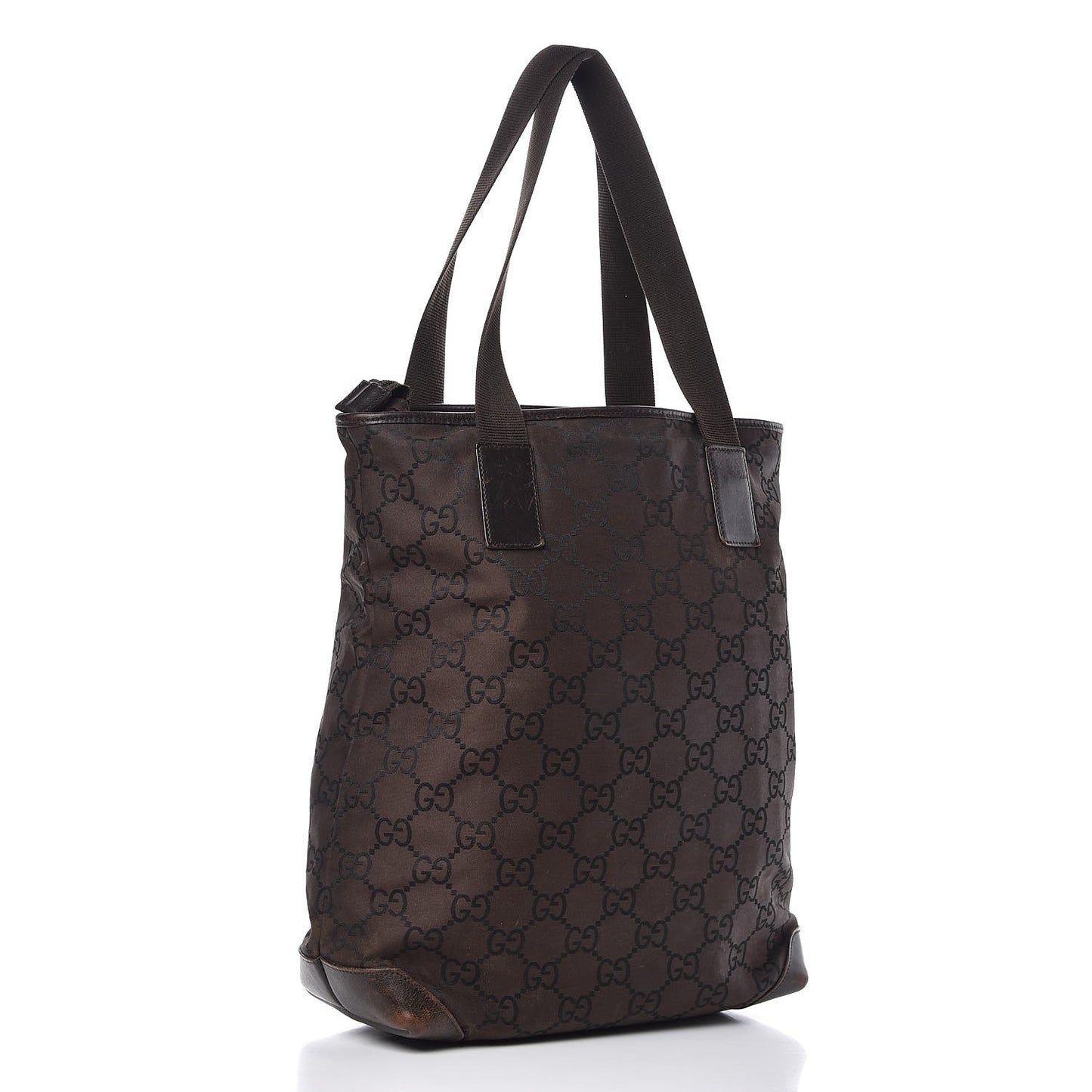 Nylon Monogram Tote Brown