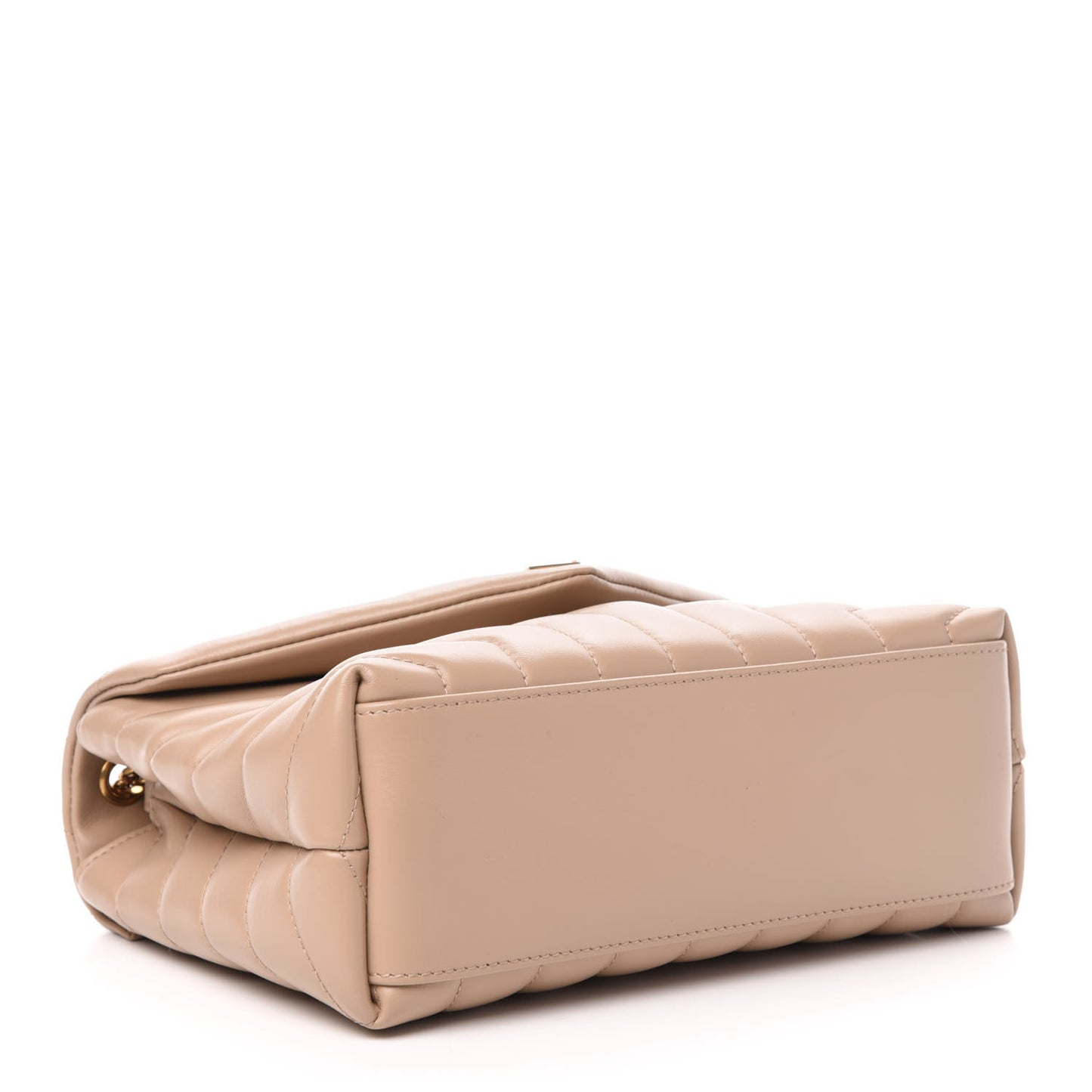 Calfskin Y Quilted Monogram Small Loulou Chain Satchel Dark Beige