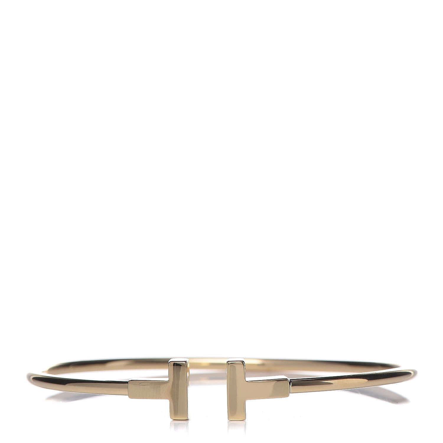 Tiffany 18K Yellow Gold T Wire Bracelet 1 of 5