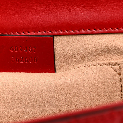 Gucci Guccissima Small Padlock Shoulder Bag Hibiscus Red 8 of 11