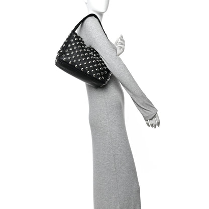 Khaite Pebbled Sport Calfskin Studded Elena Black 2 of 9