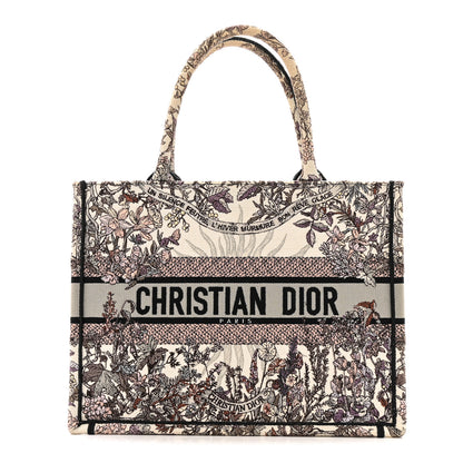 Christian Dior Canvas Embroidered Medium 4 Saisons Hiver Soleil Book Tote Multicolor 1 of 15
