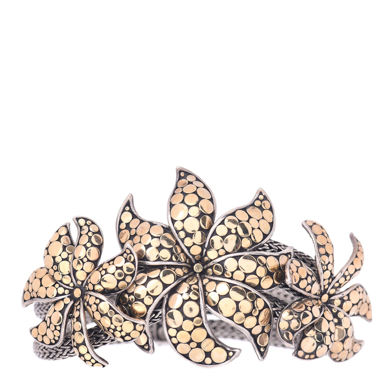 John Hardy Sterling Silver 18k Yellow Gold Ayu Jasmine Bracelet 1 of 4