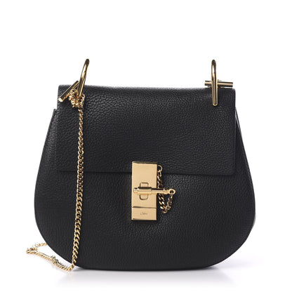 Chloe Grained Lambskin Drew Shoulder Bag Black 1 of 8