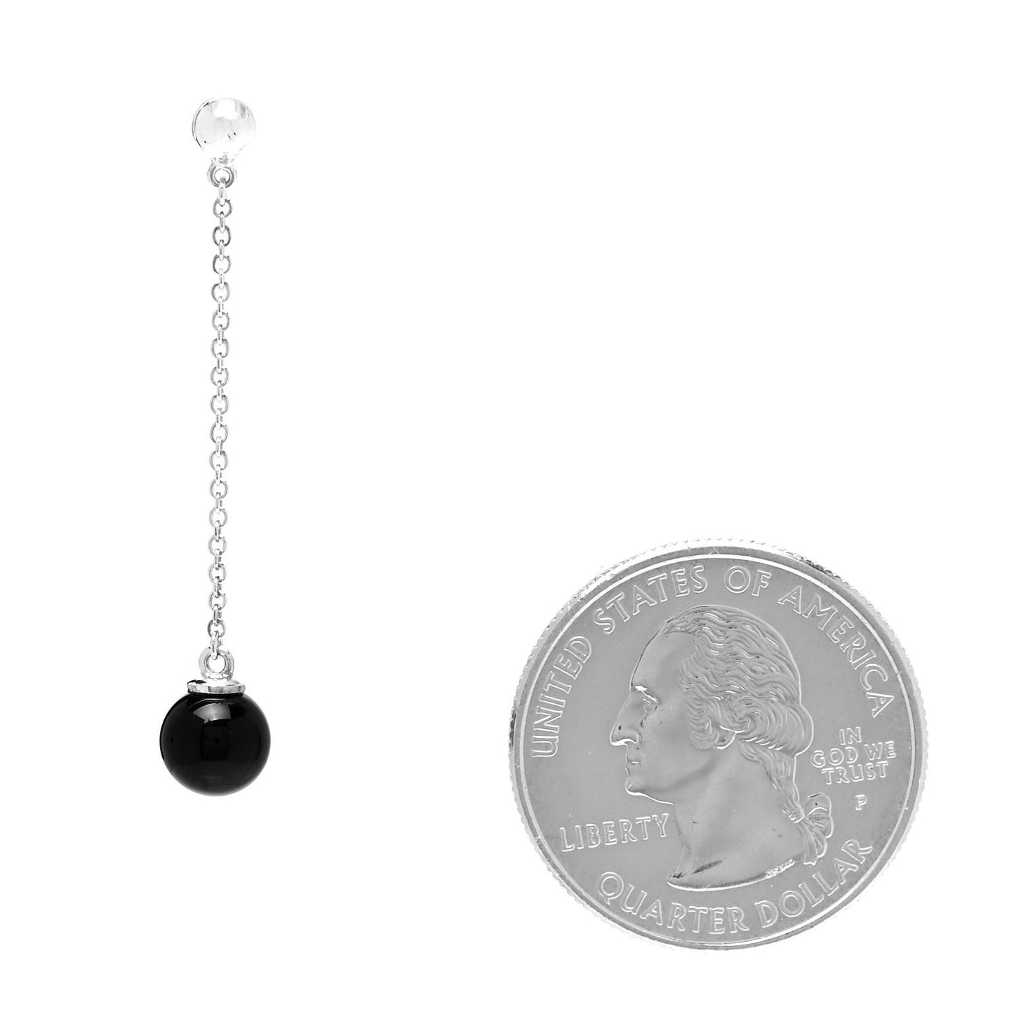 Sterling Silver Black Onyx Ziegfeld Drop Earrings