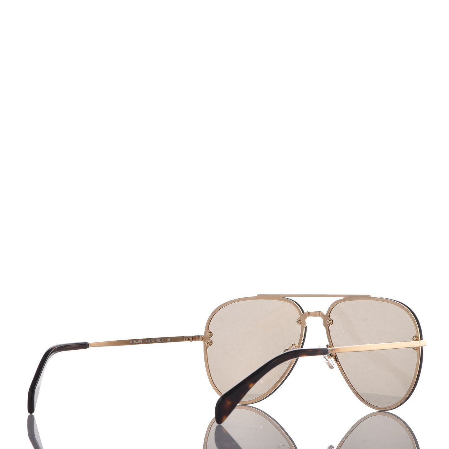 Acetate Mirror Aviator Sunglasses CL41391/S Gold Grey