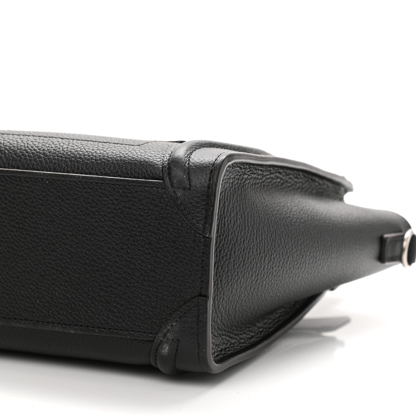 Drummed Calfskin Nano Luggage Black