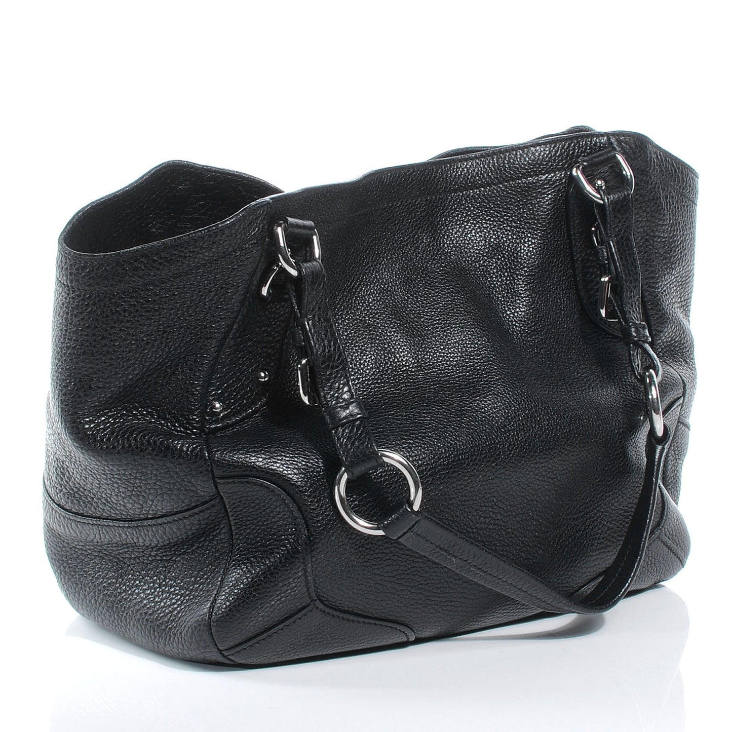 Vitello Daino Shoulder Bag Black