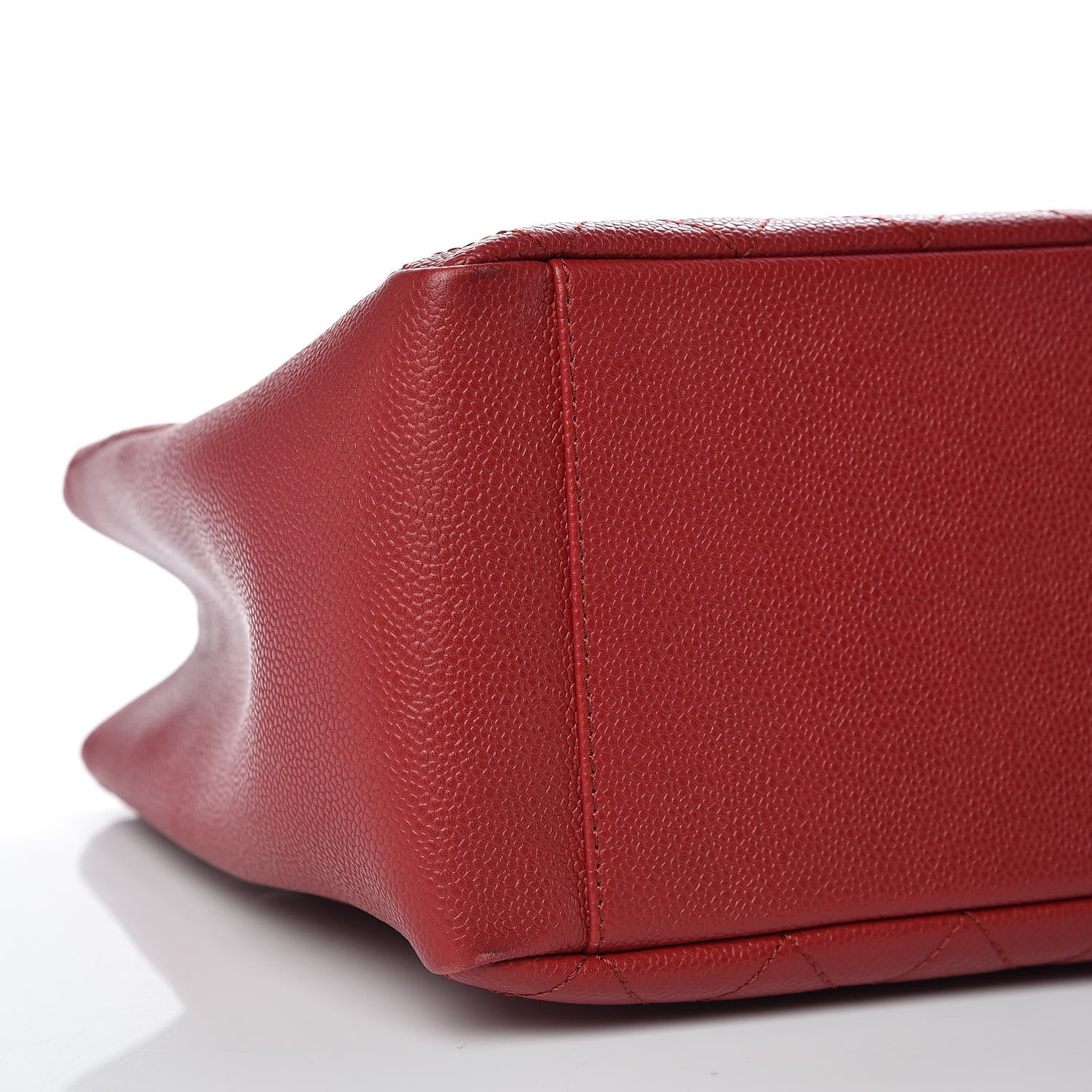 Chanel Caviar Quilted Grand Shopping Tote GST Red 8 of 13