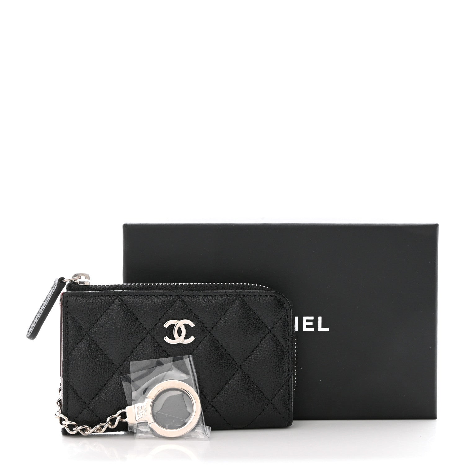 Chanel Caviar Quilted Key Holder Case Black 8 of 8