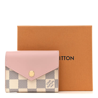 Louis Vuitton Damier Azur Zoe Wallet Rose Ballerine 9 of 9