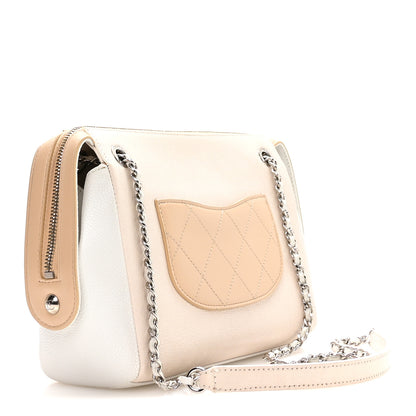 Chanel Caviar Goatskin Quilted Magnetic Camera Case Beige White 3 of 10