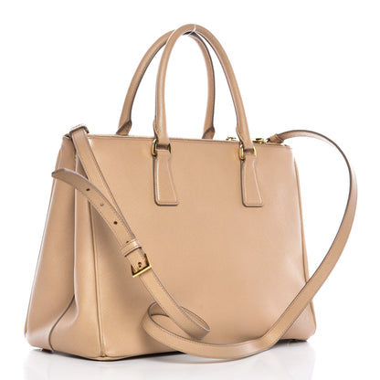 Prada Saffiano Medium Galleria Double Zip Tote Sabbia 3 of 17