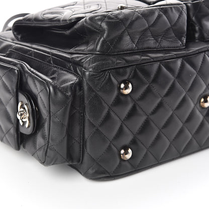Chanel Calfskin Quilted Large Cambon Multipocket Reporter Black 9 of 10