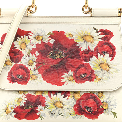Dolce & Gabbana Dauphine St.Giap Papaveri Print Medium Miss Sicily Satchel White Multicolor 7 of 22