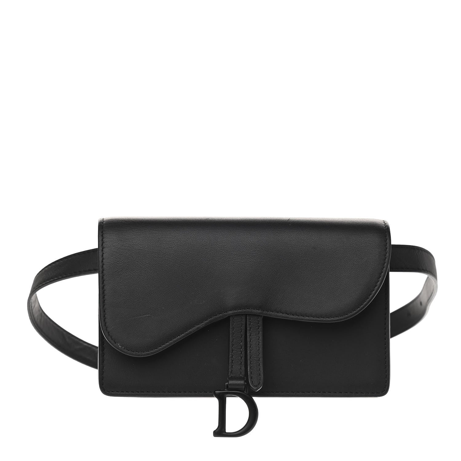 Christian Dior Ultra Matte Calfskin Saddle Belt Bag Black 1 of 13
