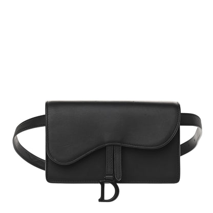Christian Dior Ultra Matte Calfskin Saddle Belt Bag Black 1 of 13