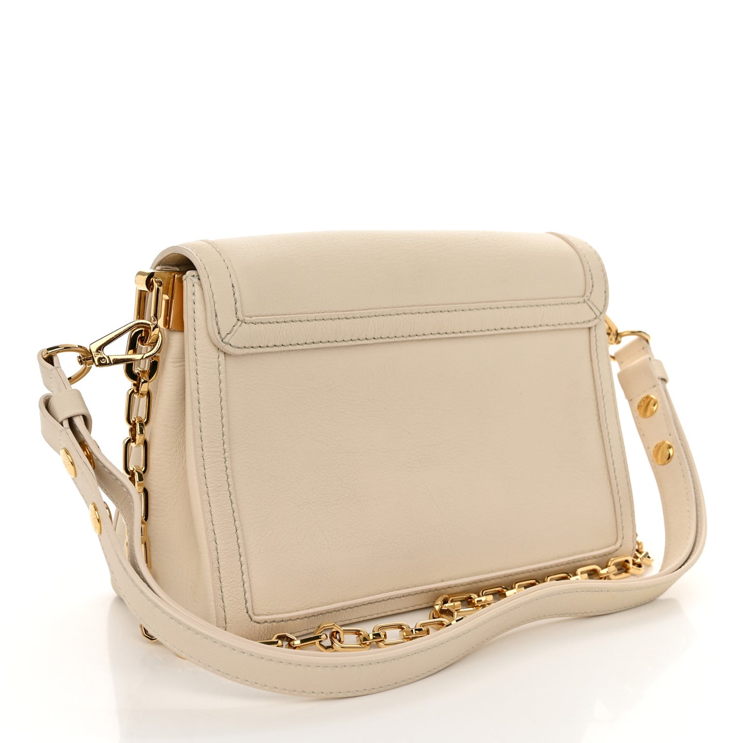 Smooth Calfskin Soft Dauphine MM White