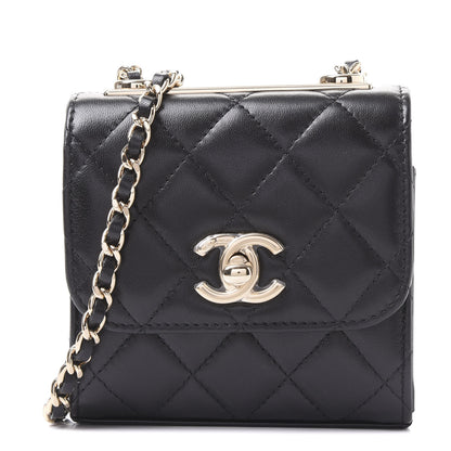 Chanel Lambskin Quilted Mini Trendy CC Chain Wallet Black 1 of 10