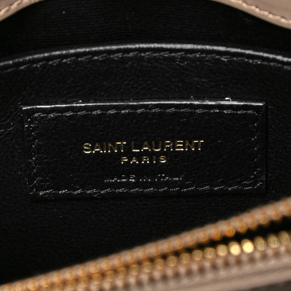 Saint Laurent Calfskin Y Quilted Monogram Small Loulou Chain Satchel Dark Beige 5 of 9