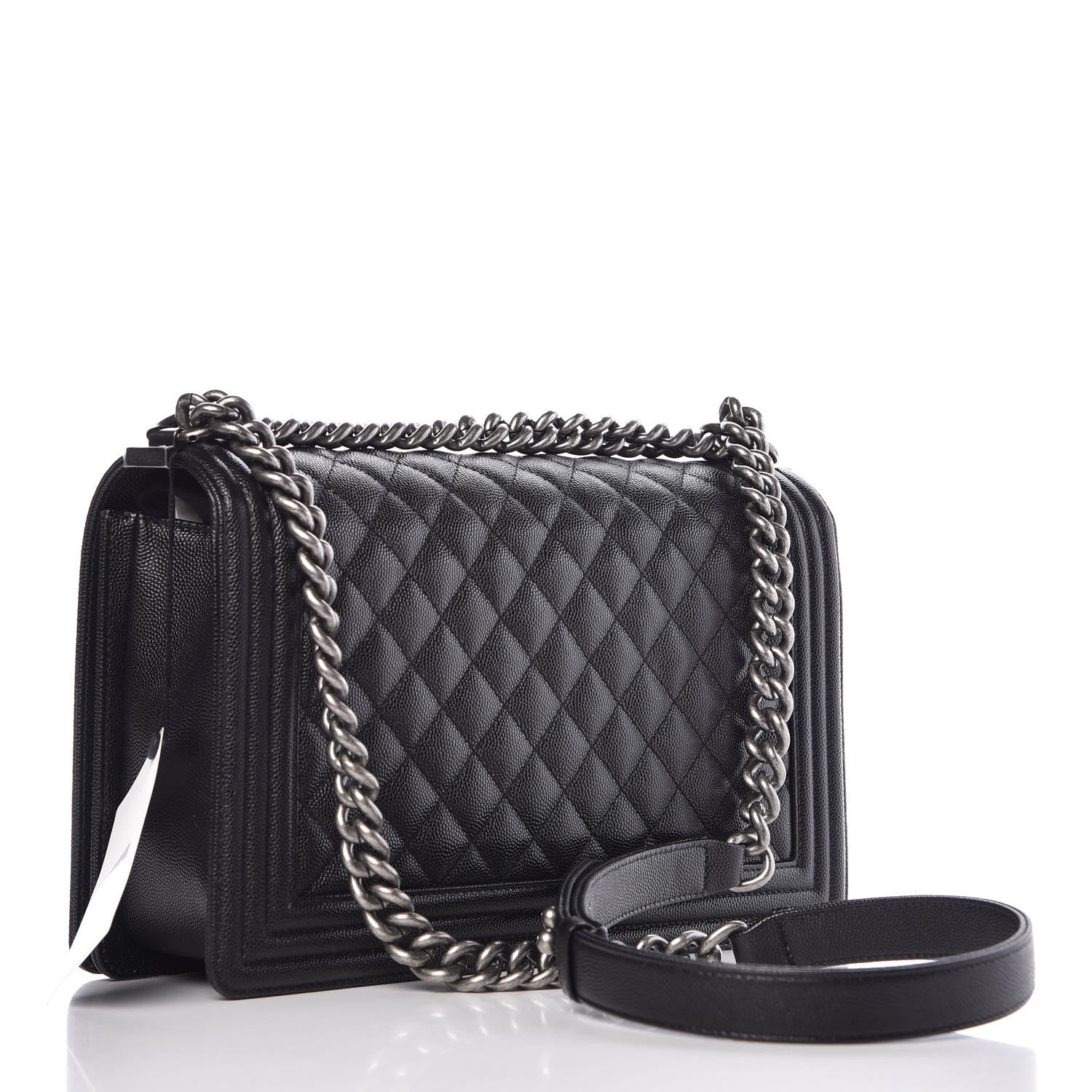 Chanel Caviar Quilted New Medium Boy Flap Black 3 of 9