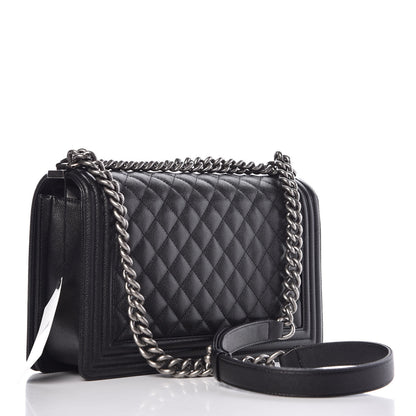 Chanel Caviar Quilted New Medium Boy Flap Black 3 of 9