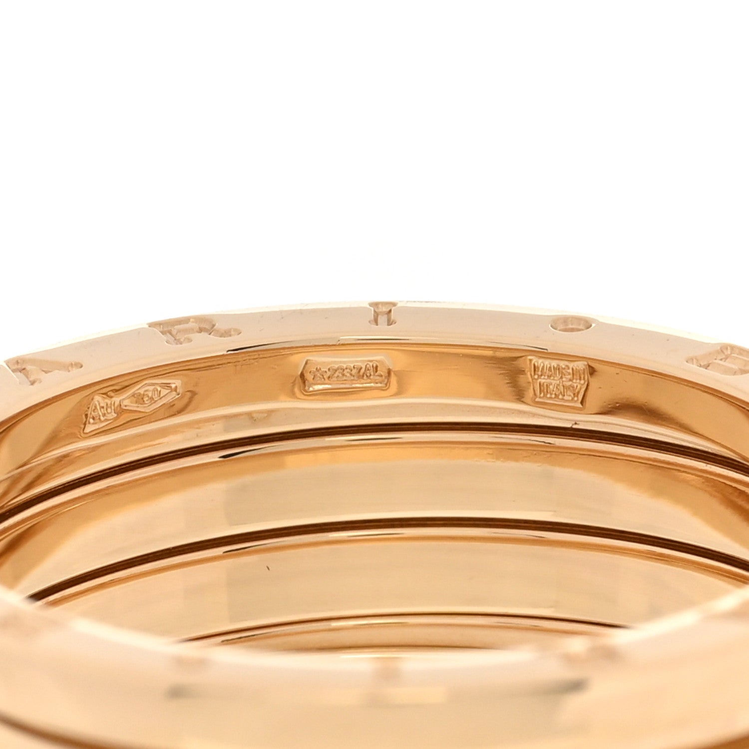 Bulgari 18K Yellow Gold B.Zero1 Three-Band Ring 67 11.75 5 of 7